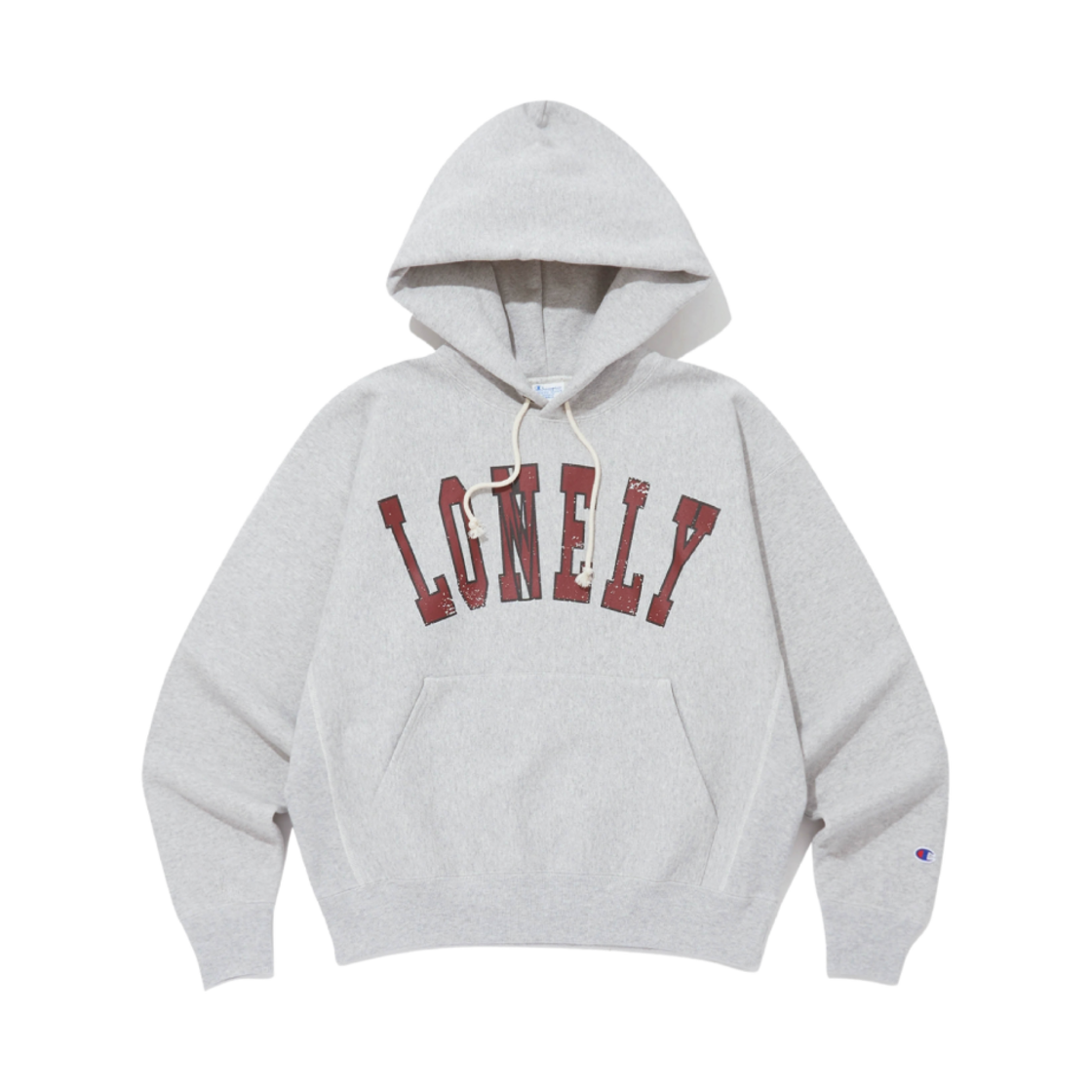 챔피온 x 노앙 리버스 위브 론리 러블리 후드 노멀 그레이(Champion x NOHANT Reverse Weave Lonely Lovely Hoodie Normal Grey)
