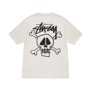 Stussy Skull & Bones Pigment Dyed T-Shirt Natural