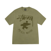 Stussy Beach Roots Pigment Dyed T-Shirt Olive