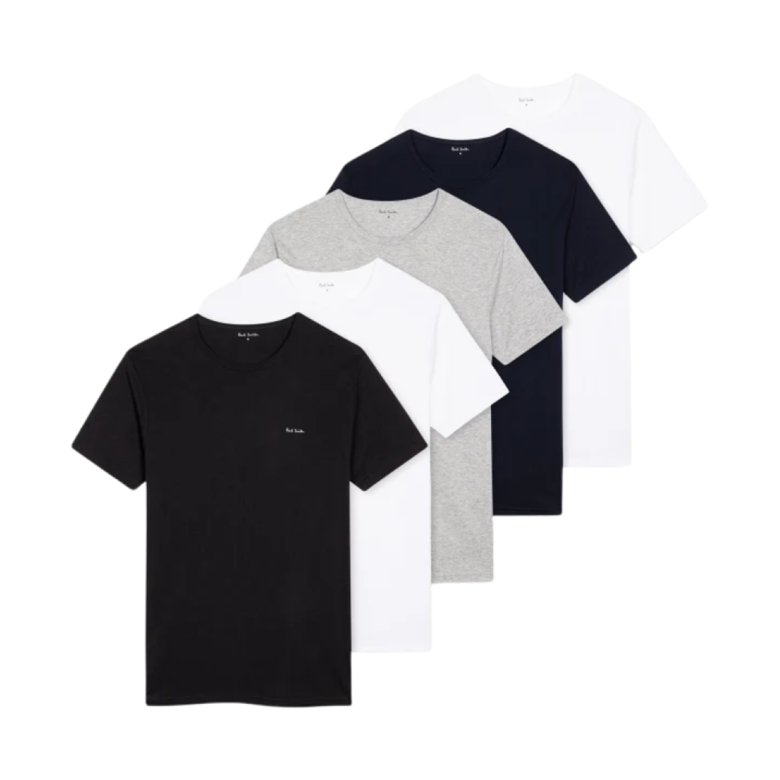 M1A-389-M5PK-1A Paul Smith Mixed Organic Cotton Lounge T-Shirt Multi Color (5 Pack)