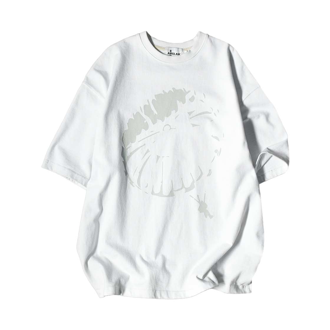 앵글런 x 엔드 패러슈트 티셔츠 화이트(ANGLAN x END. Parachute T-shirt White)