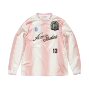 Acne Studios Logo Long Sleeve T-Shirt Pink White