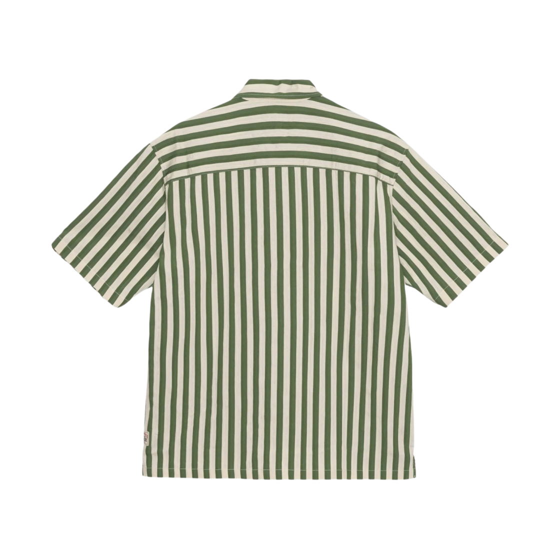 스투시 스트라이프 박시 플랫 햄 셔츠 그린(Stussy Striped Boxy Flat Hem Shirt Green) - 2