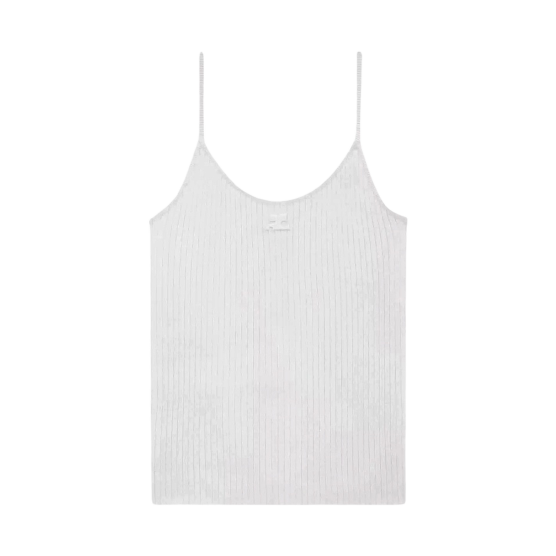 (W) 꾸레쥬 니티드 탱크탑 리에디션 화이트((W) Courreges Knitted Tank Top Reedition White)