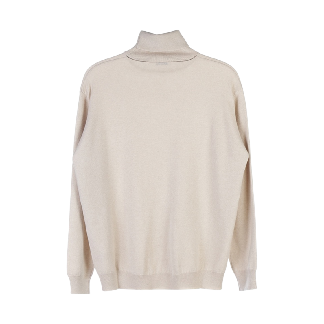 (W) 브루넬로 쿠치넬리 모닐리 캐시미어 터틀넥 스웨터 베이지((W) Brunello Cucinelli Cashmere Turtleneck Sweater with Monili Beige) - 2