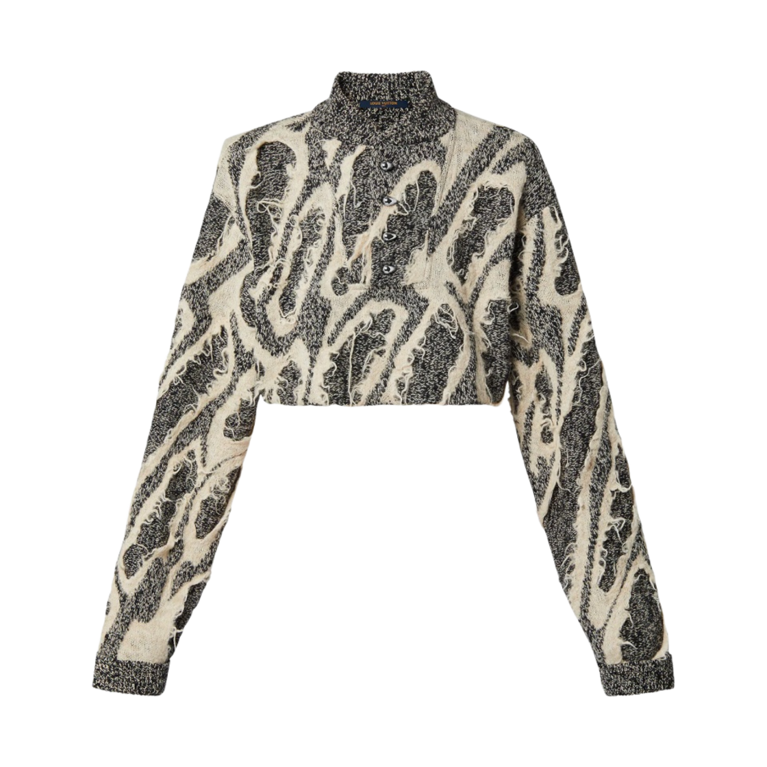 (W) 루이비통 프레이 니트 크롭 풀오버 그레이((W) Louis Vuitton Fray Knit Cropped Pullover Grey) - 1