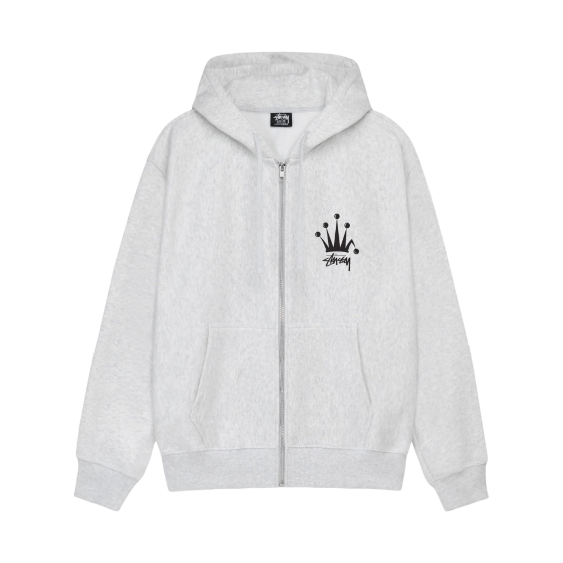 스투시 리갈 크라운 후드 집업 애쉬 헤더 | Stussy | KREAM