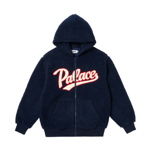 Palace Script Hood Navy - 23FW