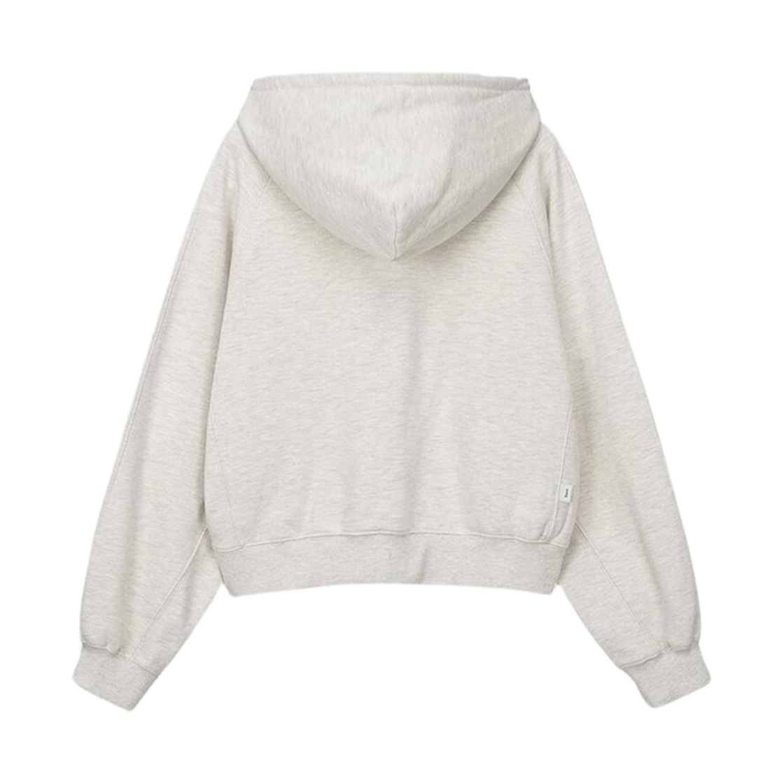 던스트 레더 로고 집업 후드 오트밀 멜란지(Dunst Leather Logo Zip-Up Hoodie Oatmeal Melange) - 2