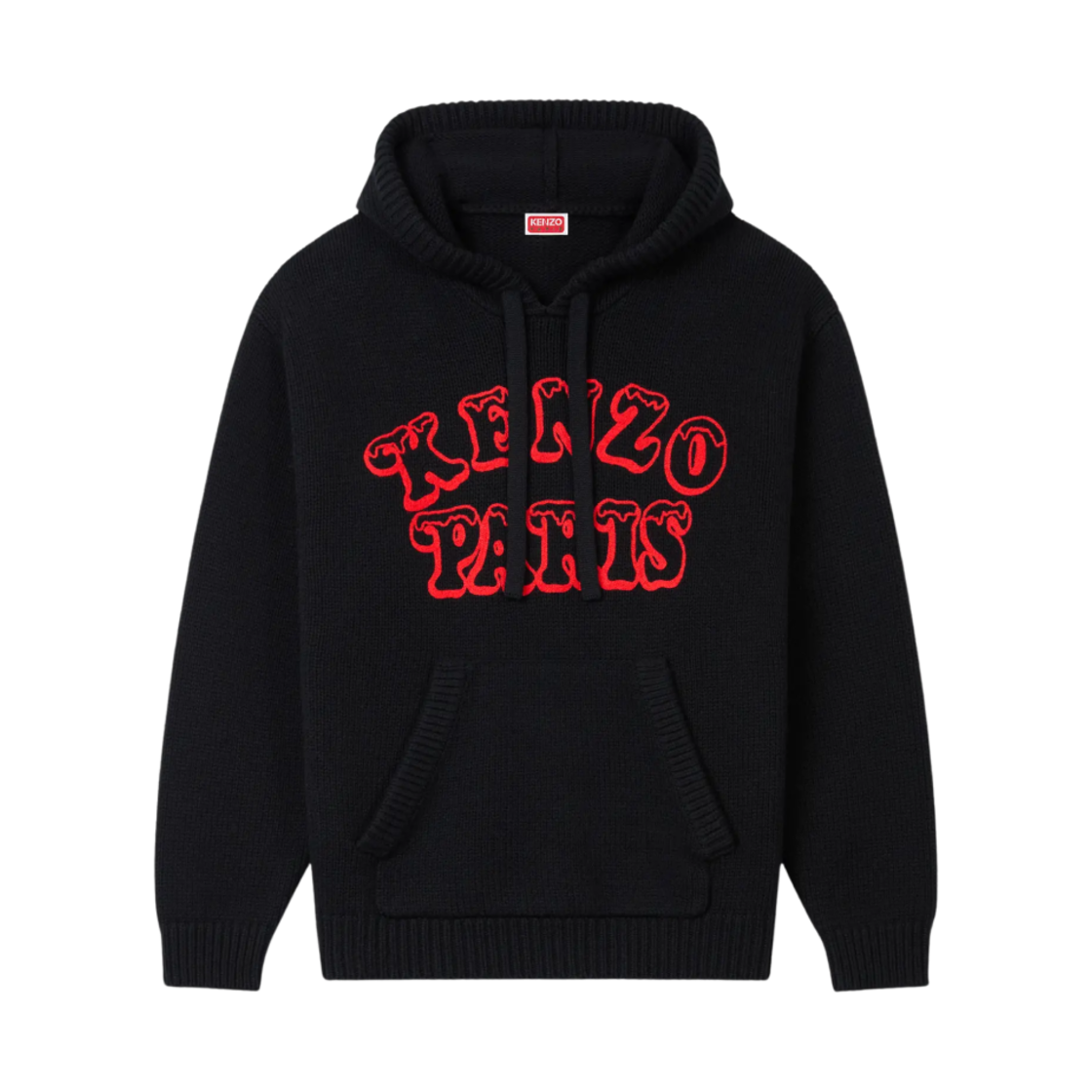 겐조 x 베르디 마켓 젠더리스 니트 후드 블랙(Kenzo x Verdy Market Genderless Knitted Hoodie Black) - 2