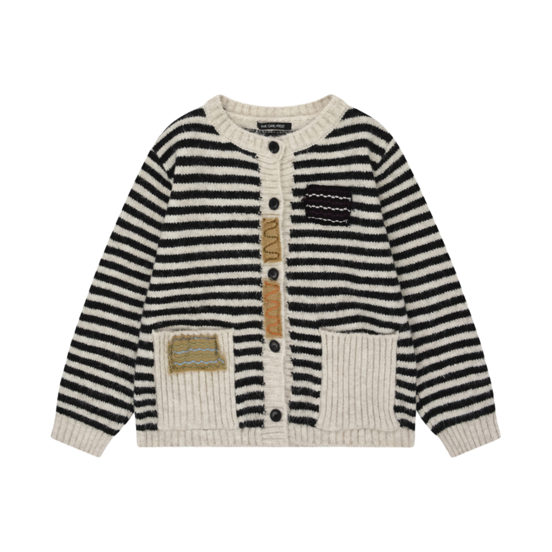 더그레이티스트 스트라이프 패치 가디건(The Greatest Stripe Patch Cardigan)