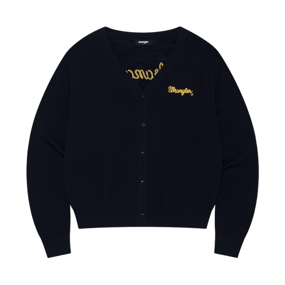 랭글러 스탠다드 로고 니트 가디건 네이비(Wrangler Standard Logo Knit Cardigan Navy)