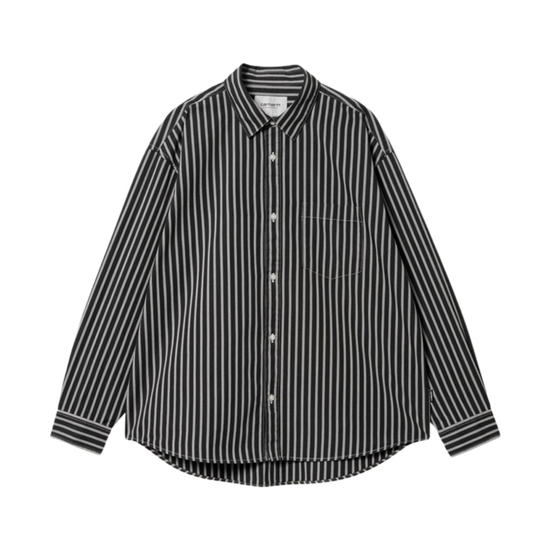 I032901-1XT-XX Carhartt WIP Ligety Stripe Shirt Black Wax