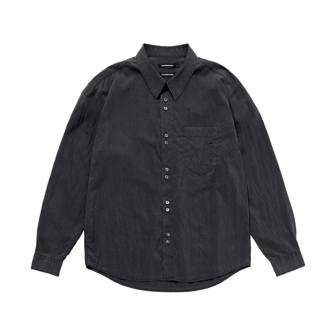 해칭룸 x 르세라핌 셔츠 차콜(Hatchingroom x LE SSERAFIM Shirt Charcoal)