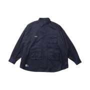 Fresh Service Typewriter Multi Pocket Shirt Navy