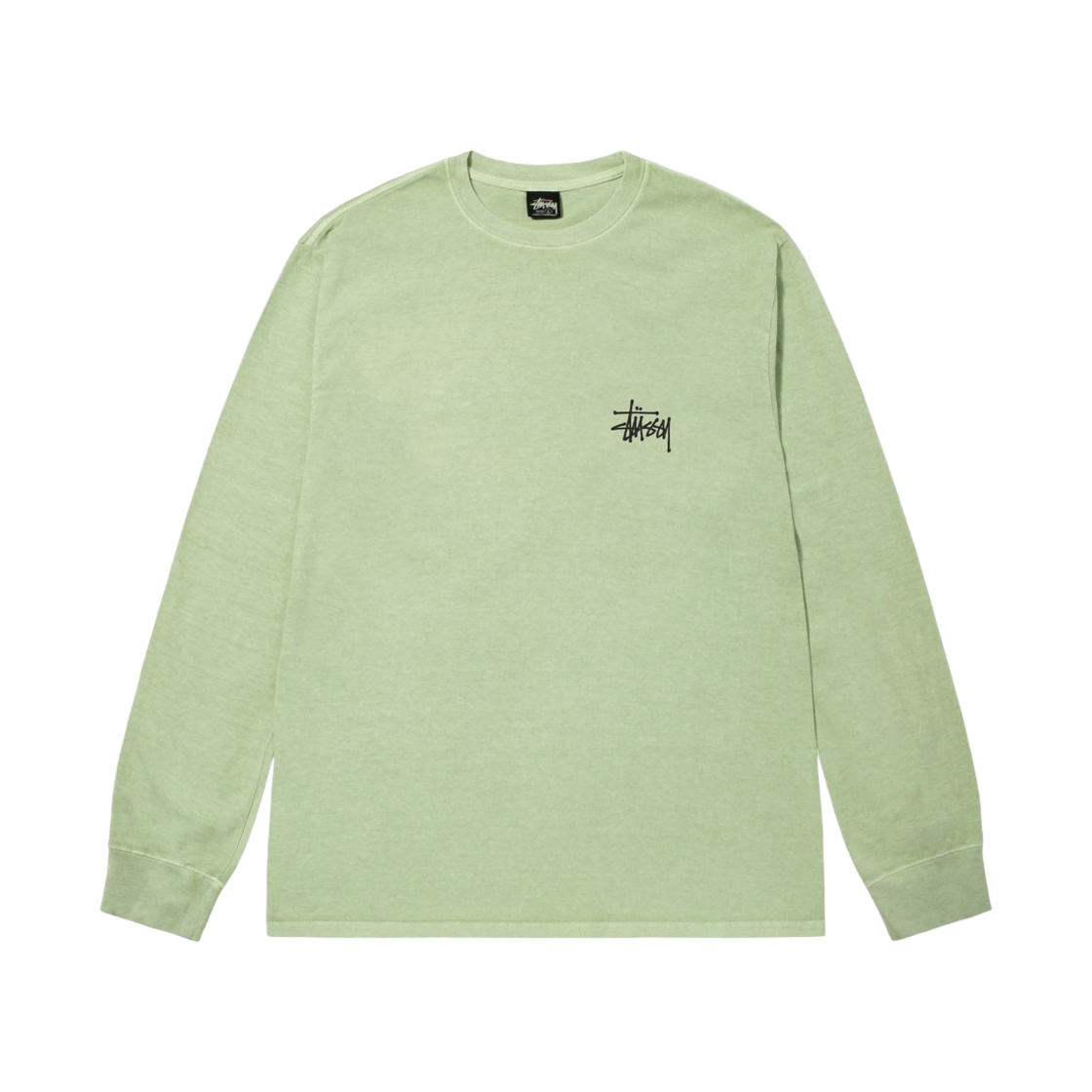 스투시 베이직 스투시 피그먼트 다이드 롱슬리브 티셔츠 세이지 2022(Stussy Basic Stussy Pigment Dyed LS T-Shirt Sage 2022) - 2