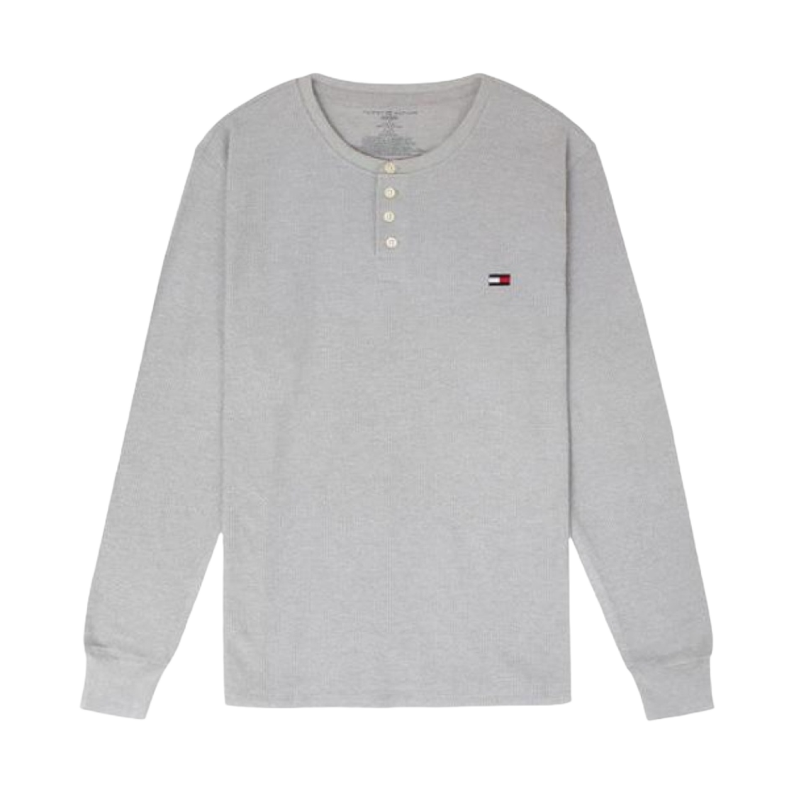 09T4076004 Tommy Hilfiger Thermal Sleep Henley Long Sleeve Grey Heather