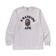 BAPE College L/S T-Shirt Grey