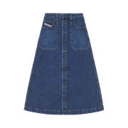 (W) Diesel De-Albus-L A-Line Long Skirt Dark Blue