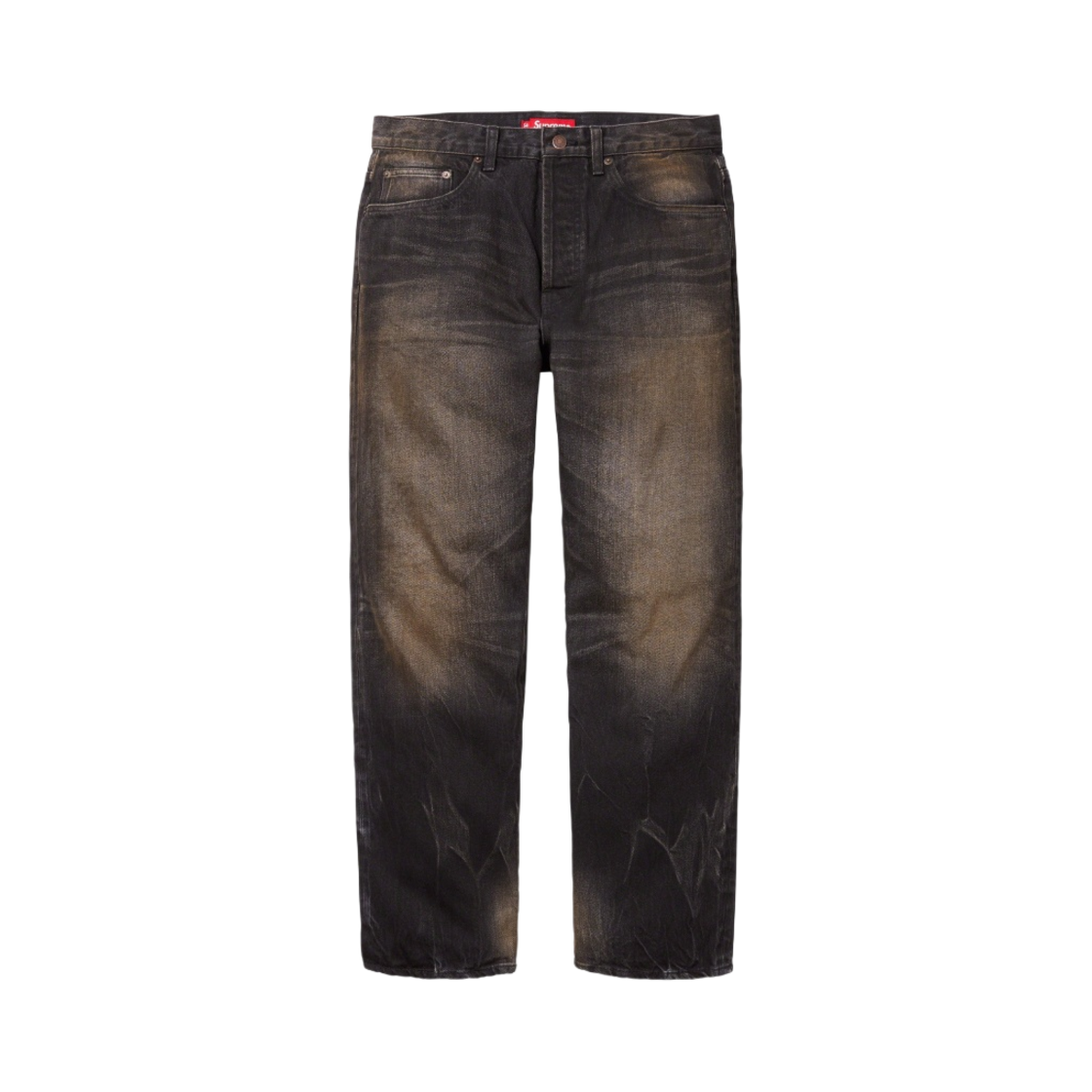 슈프림 디스트레스드 루즈 핏 셀비지 진 워시드 블랙 - 23FW(Supreme Distressed Loose Fit Selvedge Jean Washed Black - 23FW) - 1