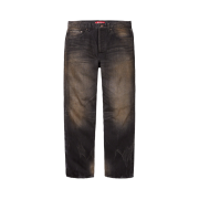 Supreme Distressed Loose Fit Selvedge Jean Washed Black - 23FW