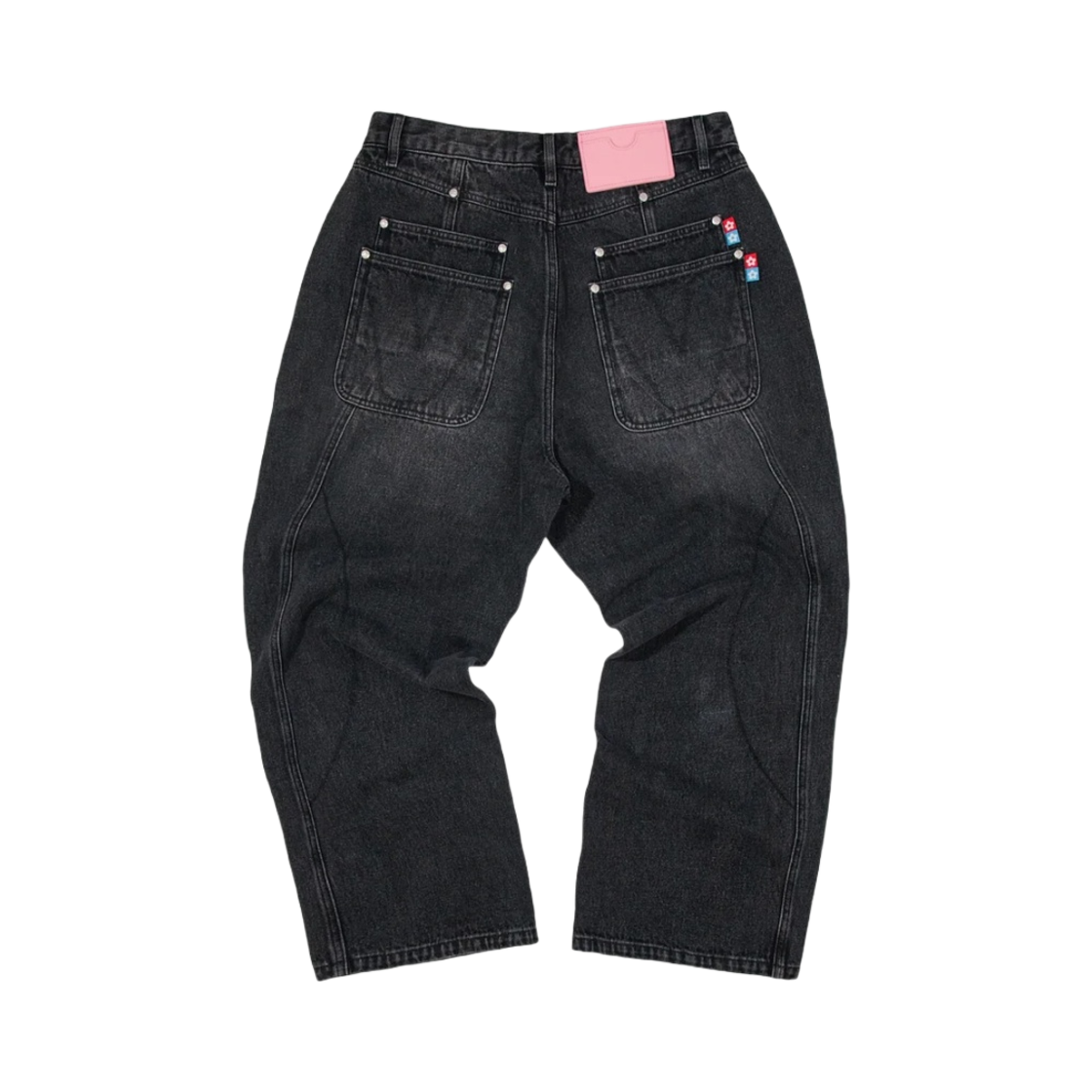 반디 더 핑크 더블 포켓 데님 진 블랙(Vandy The Pink Double Pocket Denim Jeans Black)