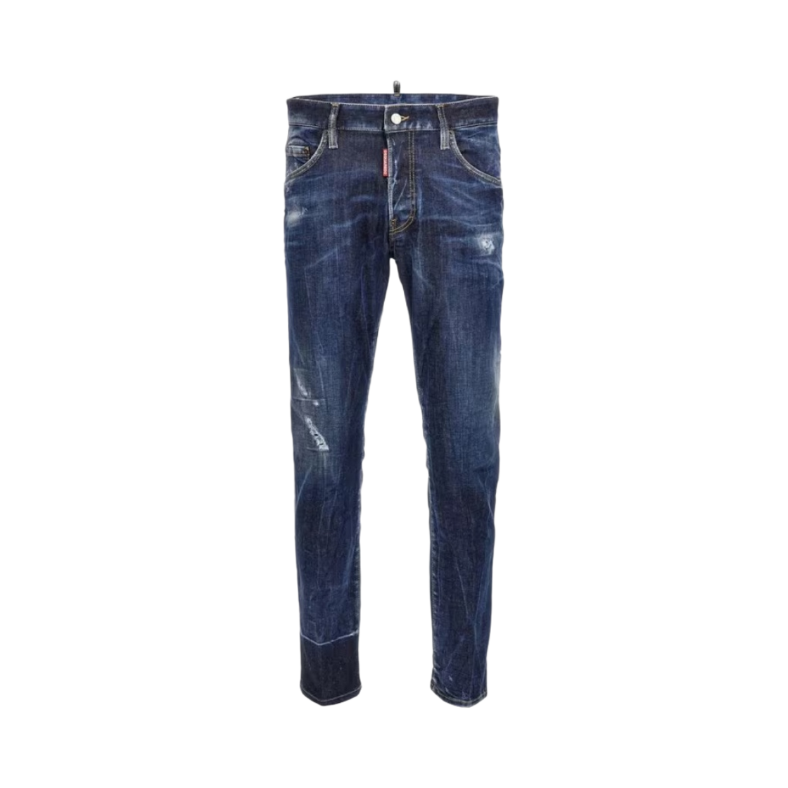 S74LB1338S30789470 Dsquared2 Dark Scar Wash Skater Jeans Blue