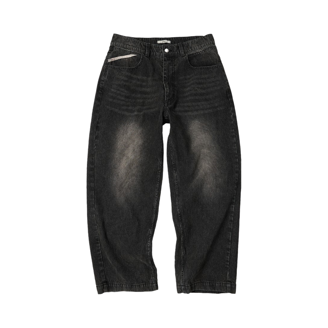 ET2501PT05GR ETCE Snake Bone Washed Denim Pants Gray