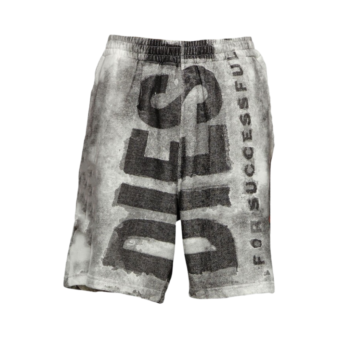 A133300NFAV-9XXA Diesel P-Bisc Colour Bleed Super Logo Sweatshorts White Black