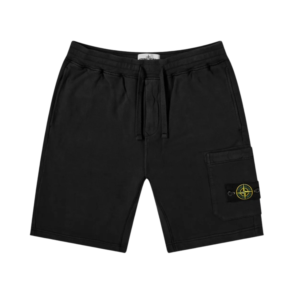 스톤 아일랜드 64651 플리스 버뮤다 쇼츠 미드 블랙 - 21SS