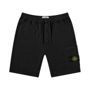 Stone Island 64651 Fleece Bermuda Shorts Black - 21SS