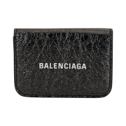 Balenciaga Metallized Cash Mini Wallet Black