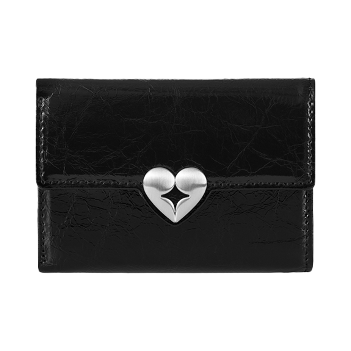 ●Fennec● HEARTY FLAP WALLET BLACK FB1WT01BKF MUSINSA | fennec HEARTY FLAP WALLET - BLACK