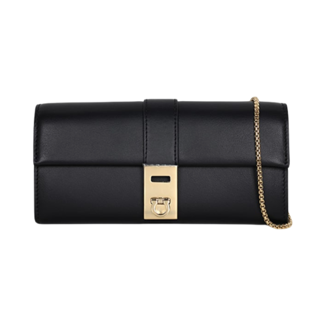 220668-775132 Ferragamo Hug Chain Wallet Black
