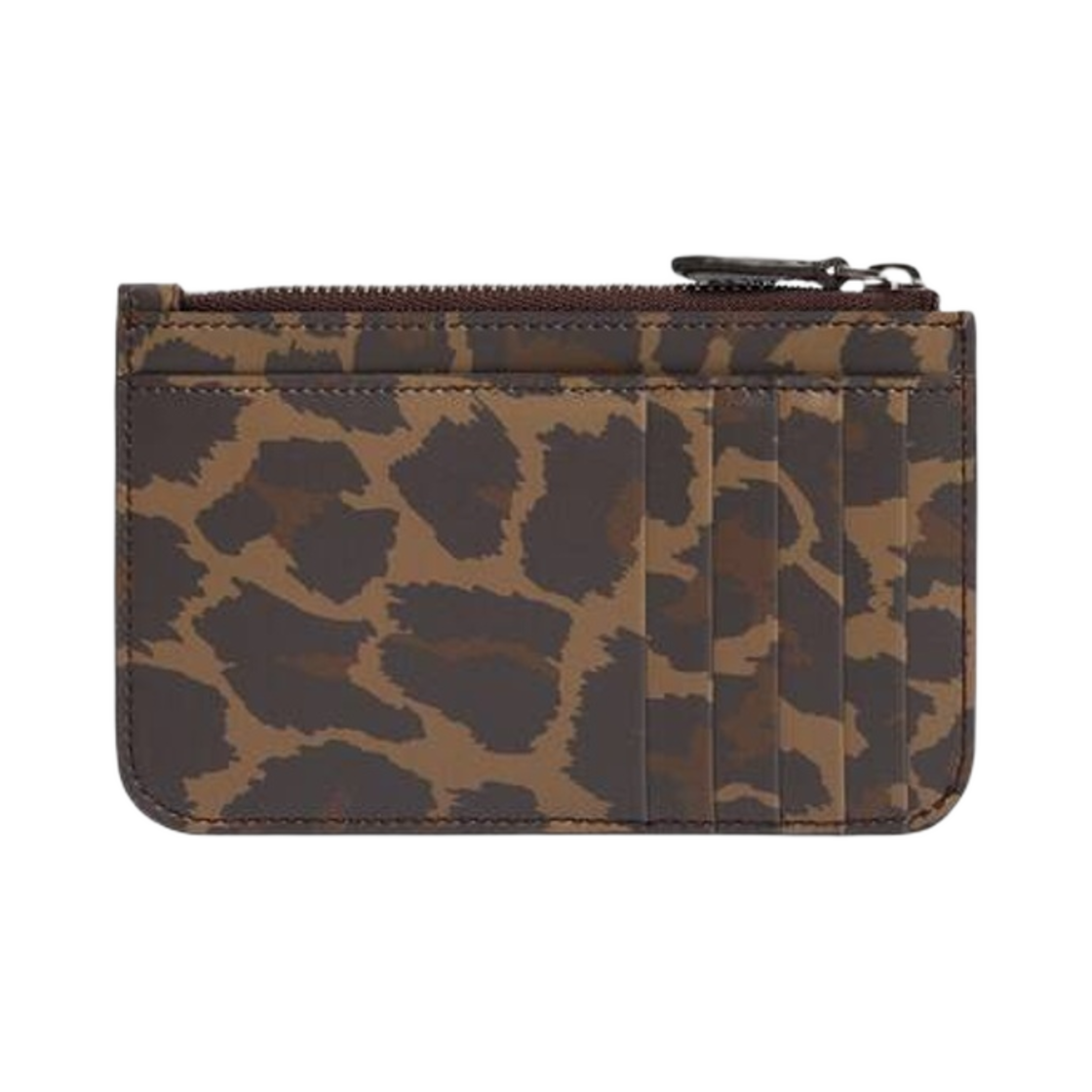 발렌시아가 캐쉬 라지 롱 코인 앤 카드 홀더 로고 레오파드 프린트 베이지 | Balenciaga | KREAM