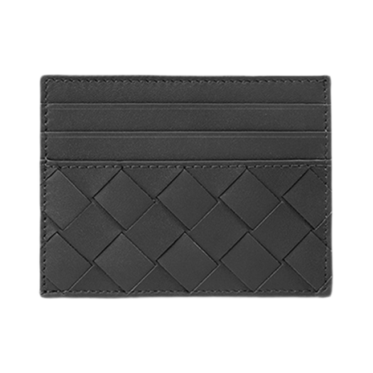 635057VCPQ31444 Bottega Veneta Intrecciato Credit Card Case Graphite
