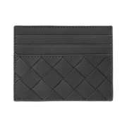 Bottega Veneta Intrecciato Credit Card Case Graphite