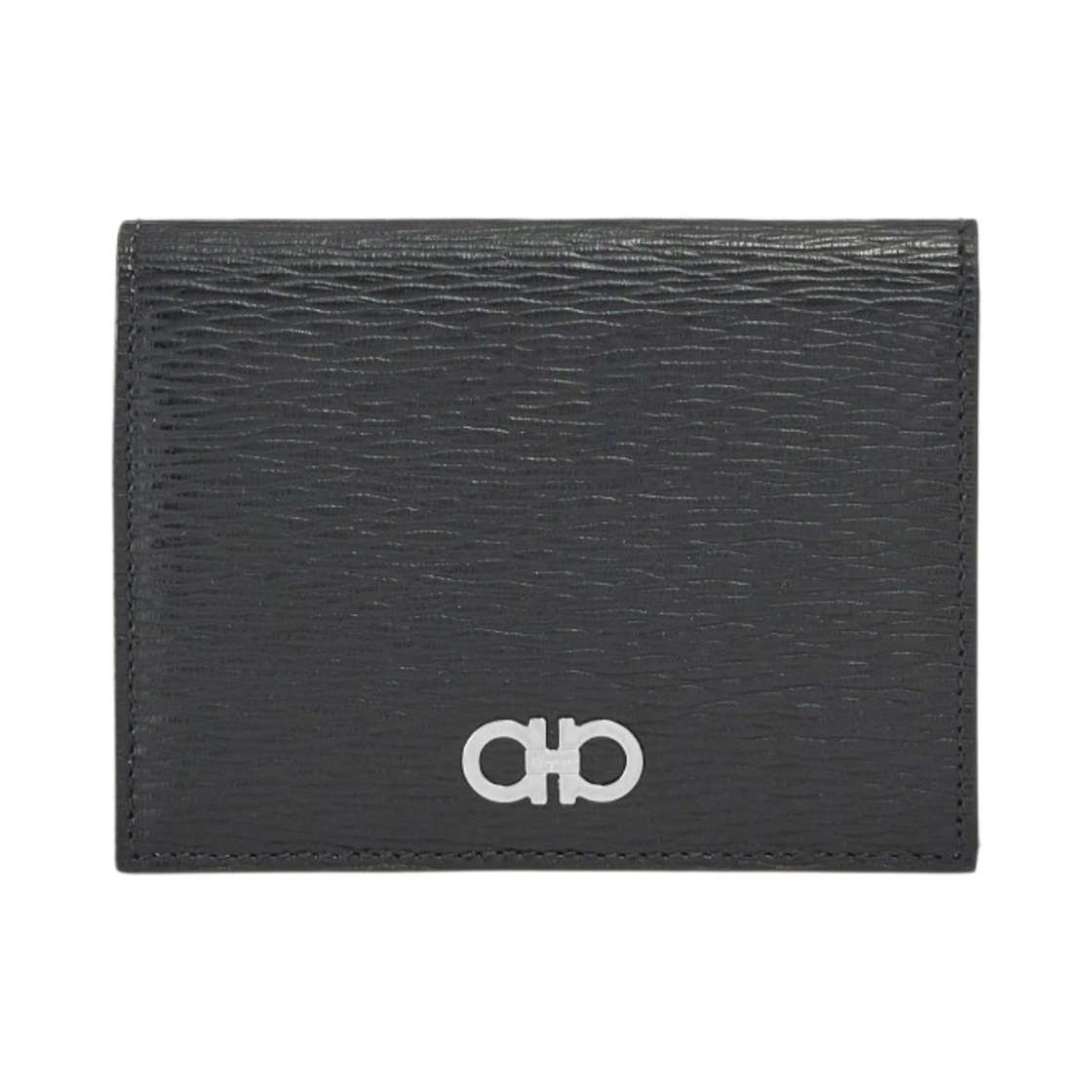 페라가모 간치니 카드 홀더 블랙 페라가모 레드(Ferragamo Gancini Credit Card Holder Black Ferragamo Red) - 1
