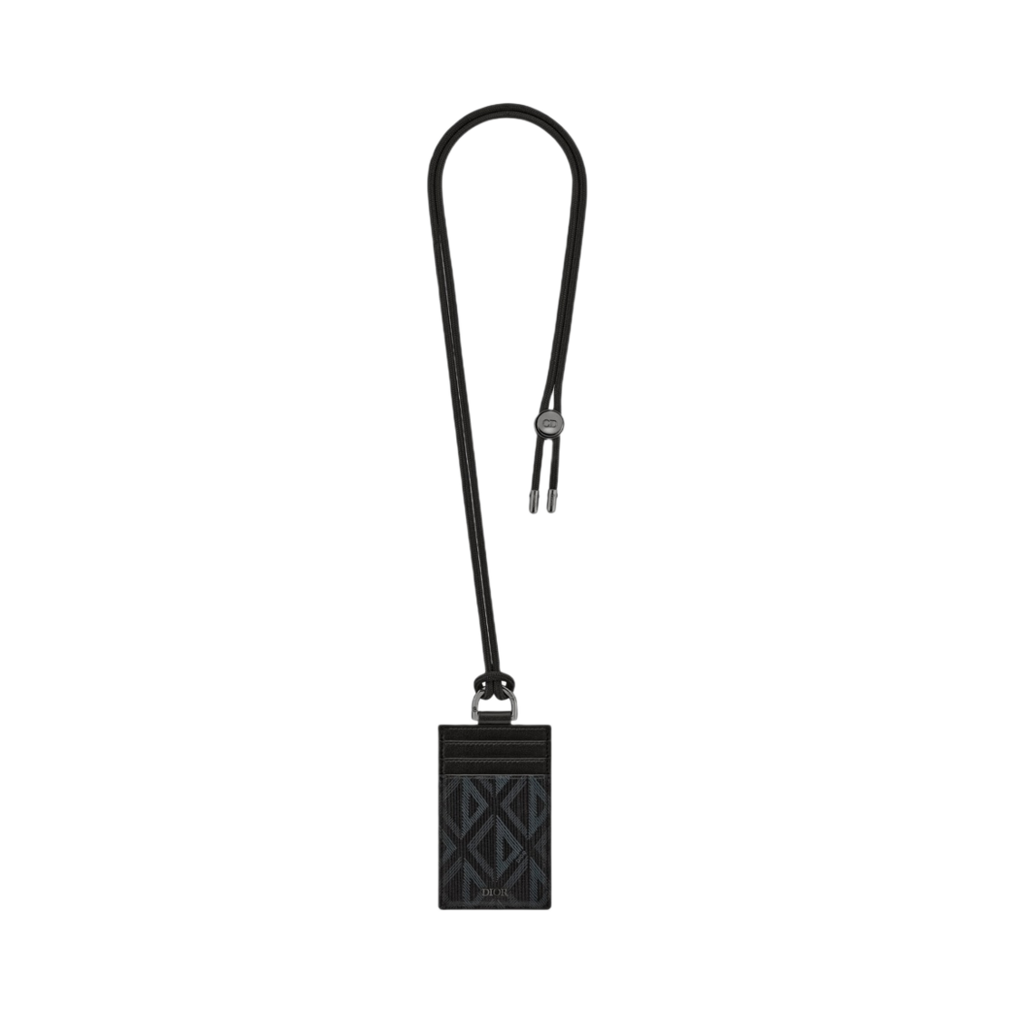 디올 D 터치 버티컬 카드 홀더 블랙 CD 다이아몬드 캔버스(Dior D Touch Vertical Card Holder Black CD Diamond Canvas) - 1