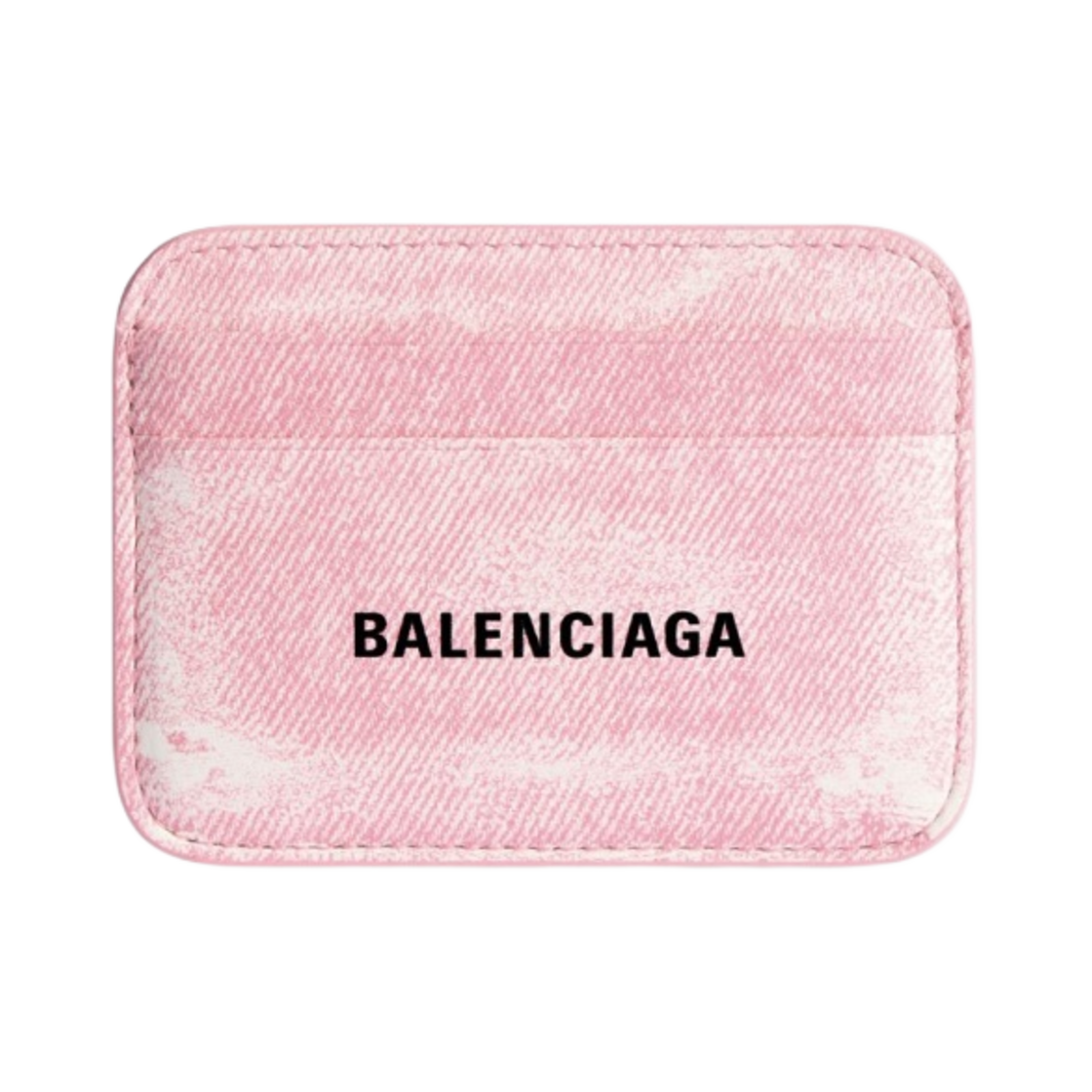발렌시아가 캐쉬 카드 홀더 데님 프린트 핑크(Balenciaga Cash Card Holder Denim Print Pink) - 1