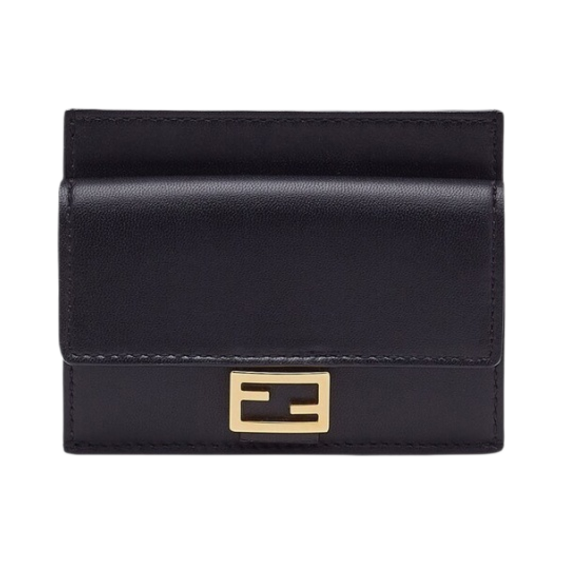 8M0423AAJDF0KUR Fendi Nappa Leather Card Holder Black