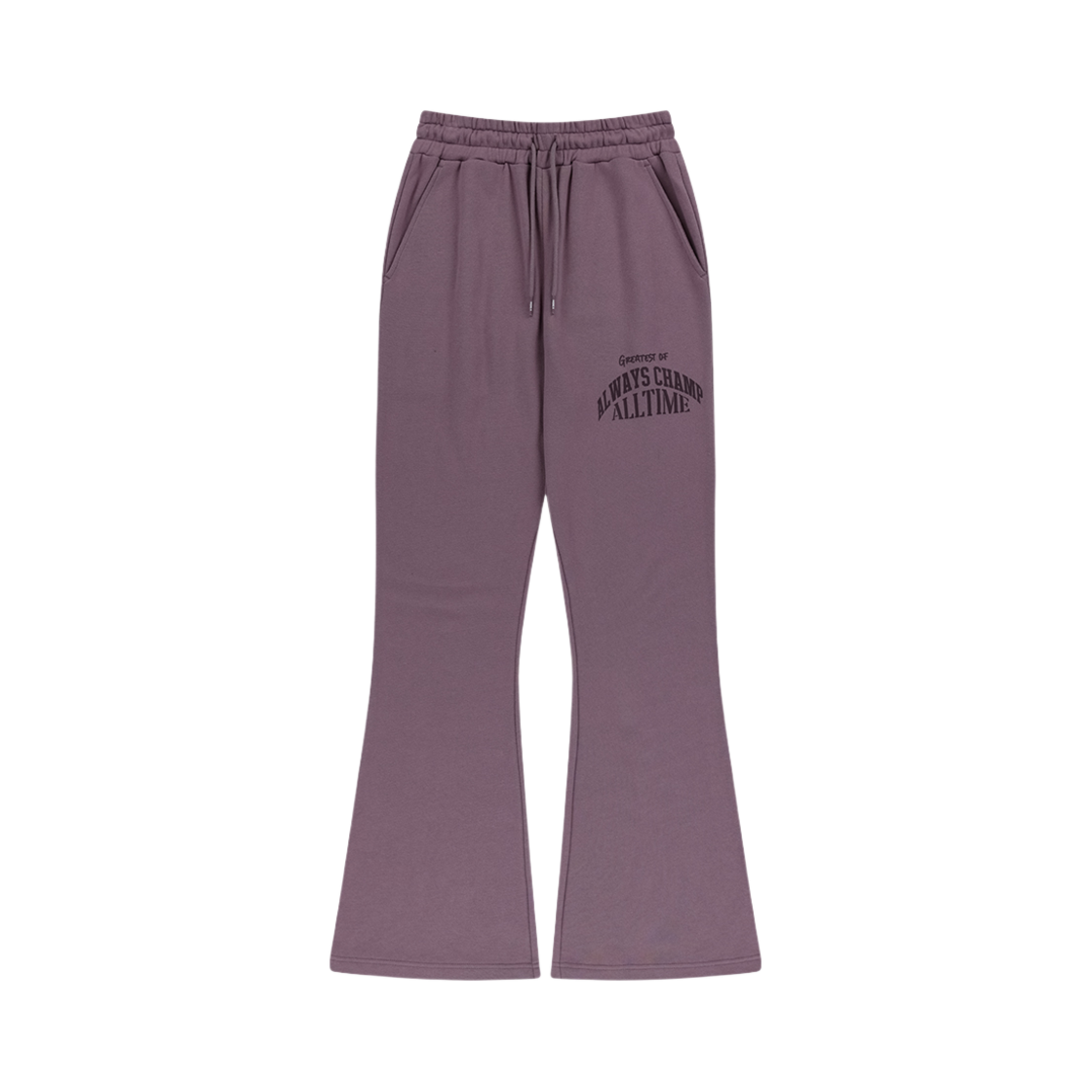 H243WLRMP120PL HDEX Womens Light Cotton Boots Cut Sweat Pants Plum - 대표 이미지 #1