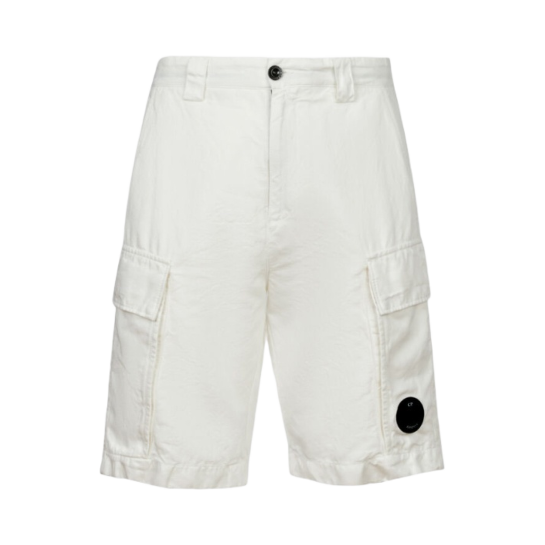 14CMBE327A006273G103 C.P. Company Cotton Linen Cargo Shorts Gauze White - 23SS