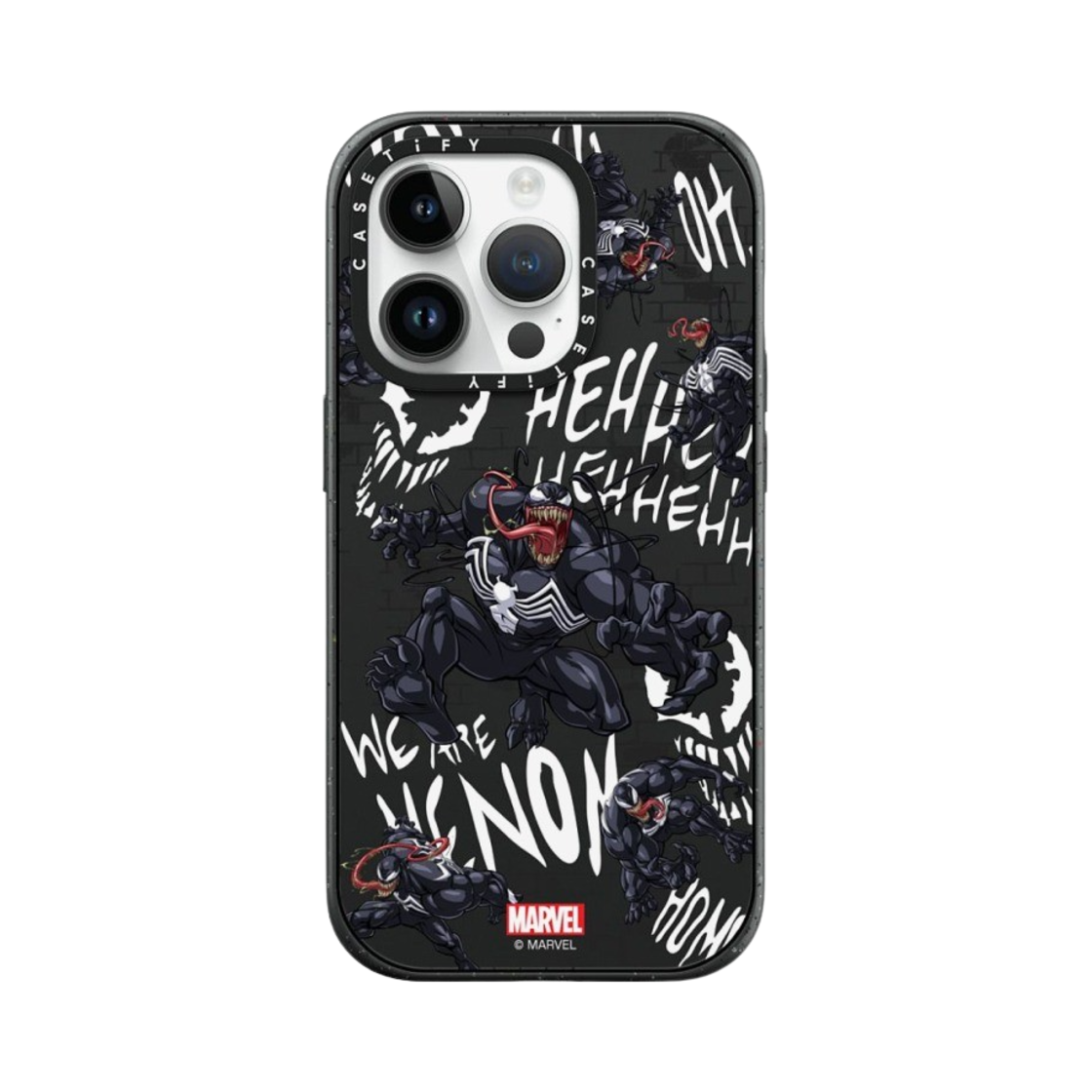 케이스티파이 x 마블 아이폰 베놈 패턴 맥세이프 임팩트 케이스 매트 블랙(Casetify x Marvel iPhone Venom Pattern Magsafe Impact Case Matte Black) - 1