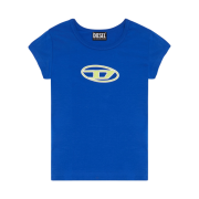 (W) Diesel T-Angie Peekaboo Logo T-Shirt Blue