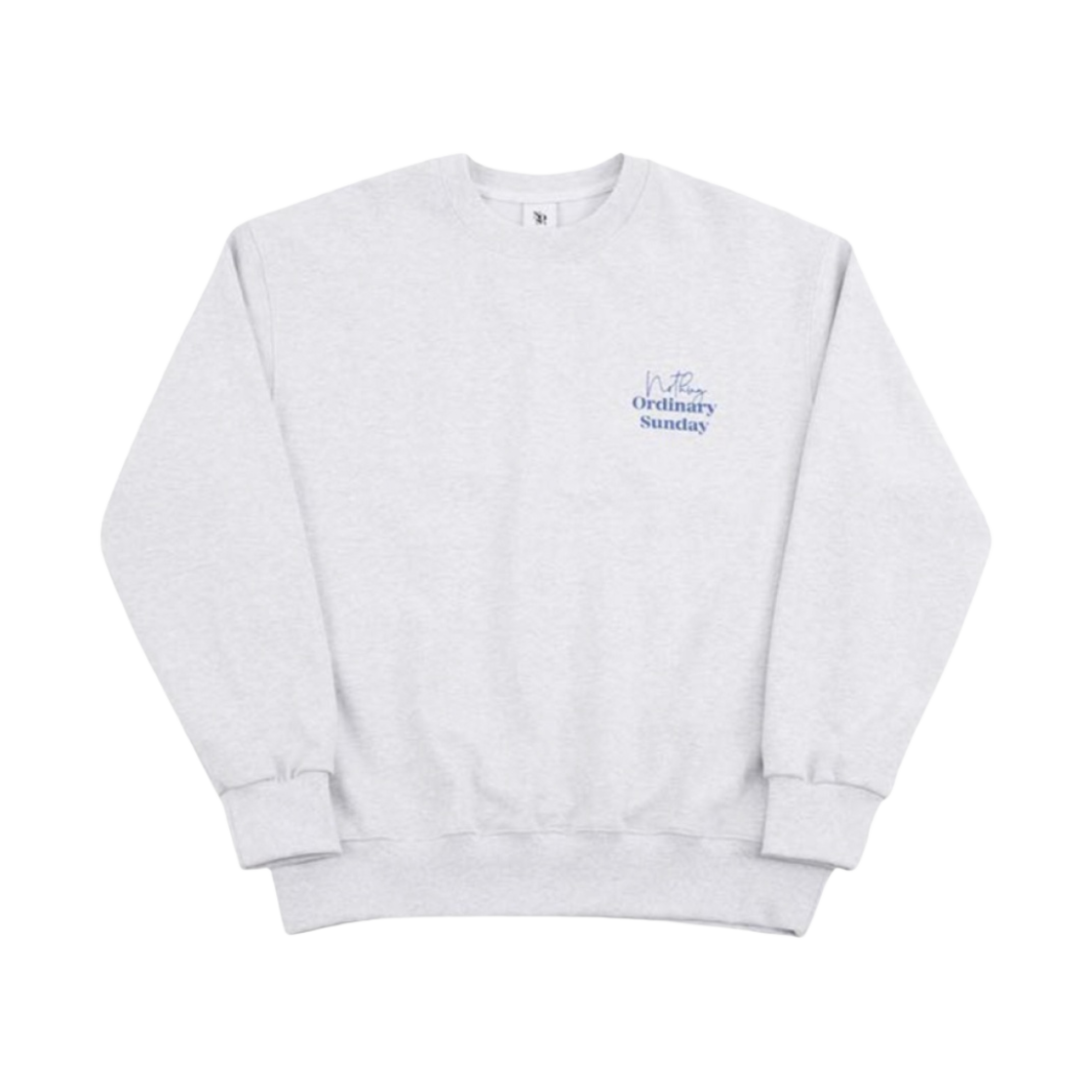 NOS7 커시브 로고 스웨트셔츠 그레이(NOS7 Cursive logo Sweatshirt Grey)