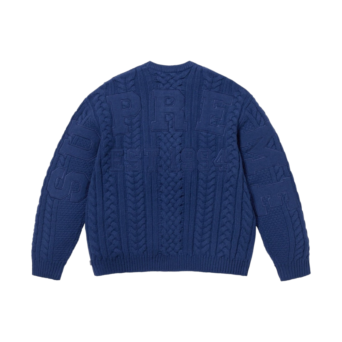 슈프림 아플리케 케이블 니트 스웨터 네이비 - 23FW(Supreme Applique Cable Knit Sweater Navy - 23FW) - 2