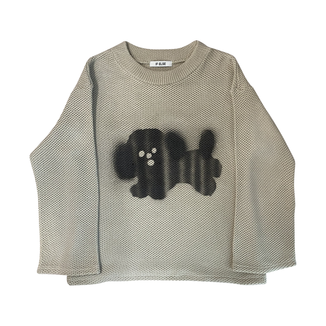 이프엘스 스프레이 페인트 니트 아이보리(If Else Spray Paint Knit Ivory)