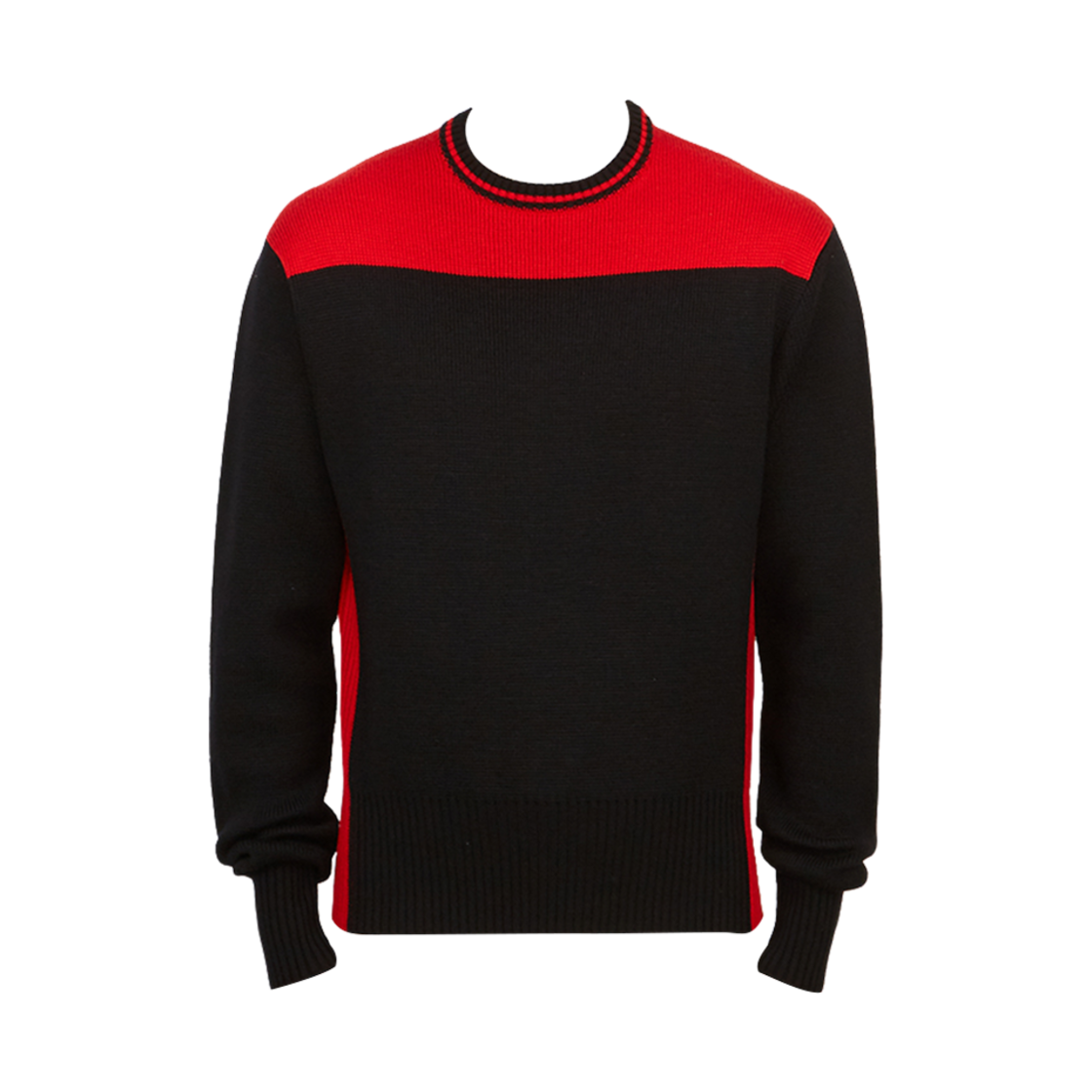 122167-765669 Ferragamo Virgin Wool Knit Black Red