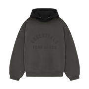 Essentials Nylon Fleece Hoodie Ink Jet Black - 24SS